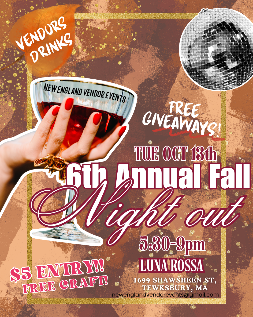 Tewksbury Girls Night Out at Luna Rossa Restaurant