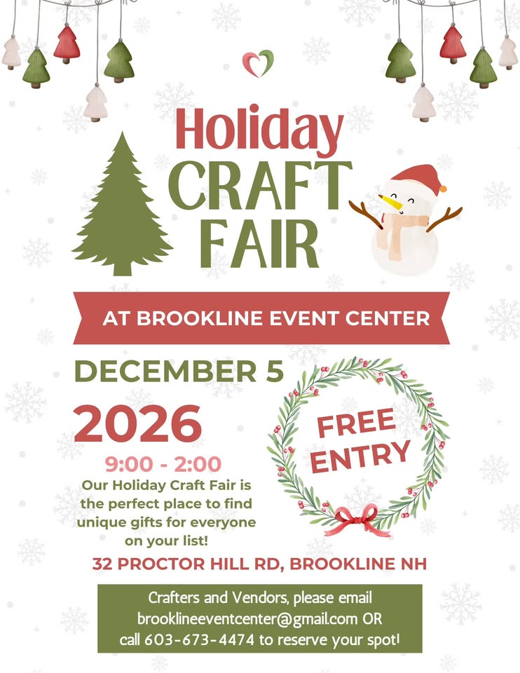 Holiday Craft Fair – Brookline, NH