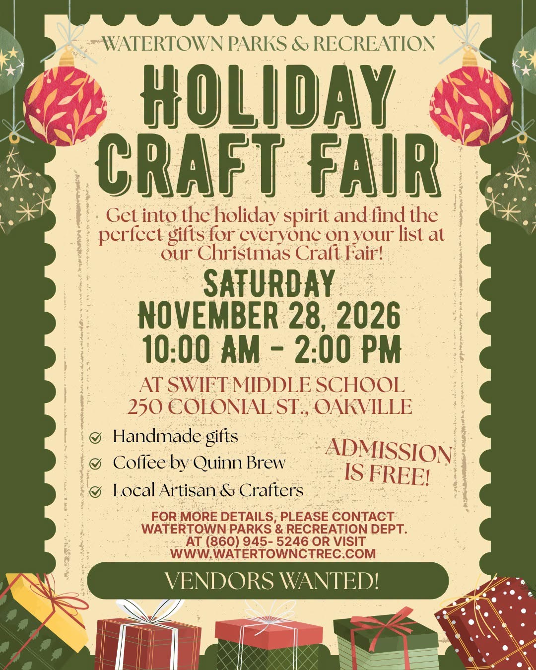 Holiday Craft Fair – Swift Middle School